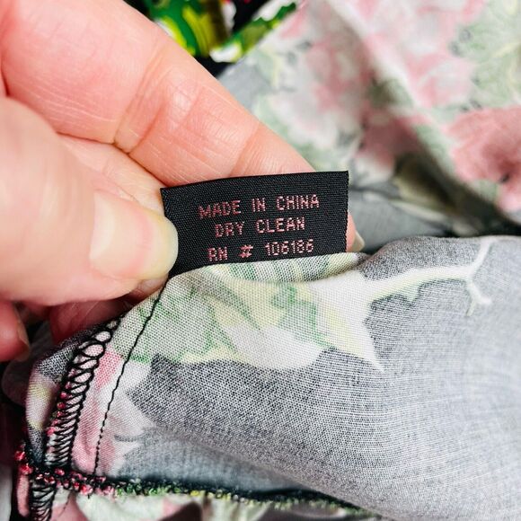 Trashy Diva Pinup Dress Womens 14 Floral Retro Deck of Cards Ace Queen of Hearts - Picture 6 of 10